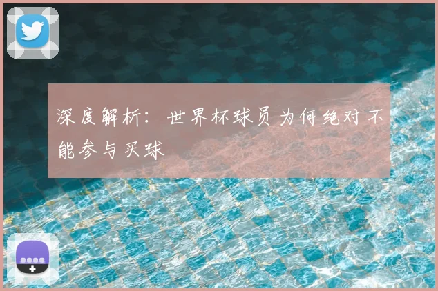 深度解析：世界杯球员为何绝对不能参与买球